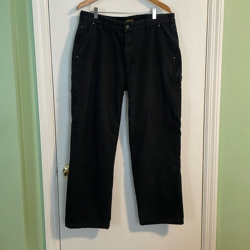 Stanley Black Mens Jeans. Size 34/30. Inside lined with fleece